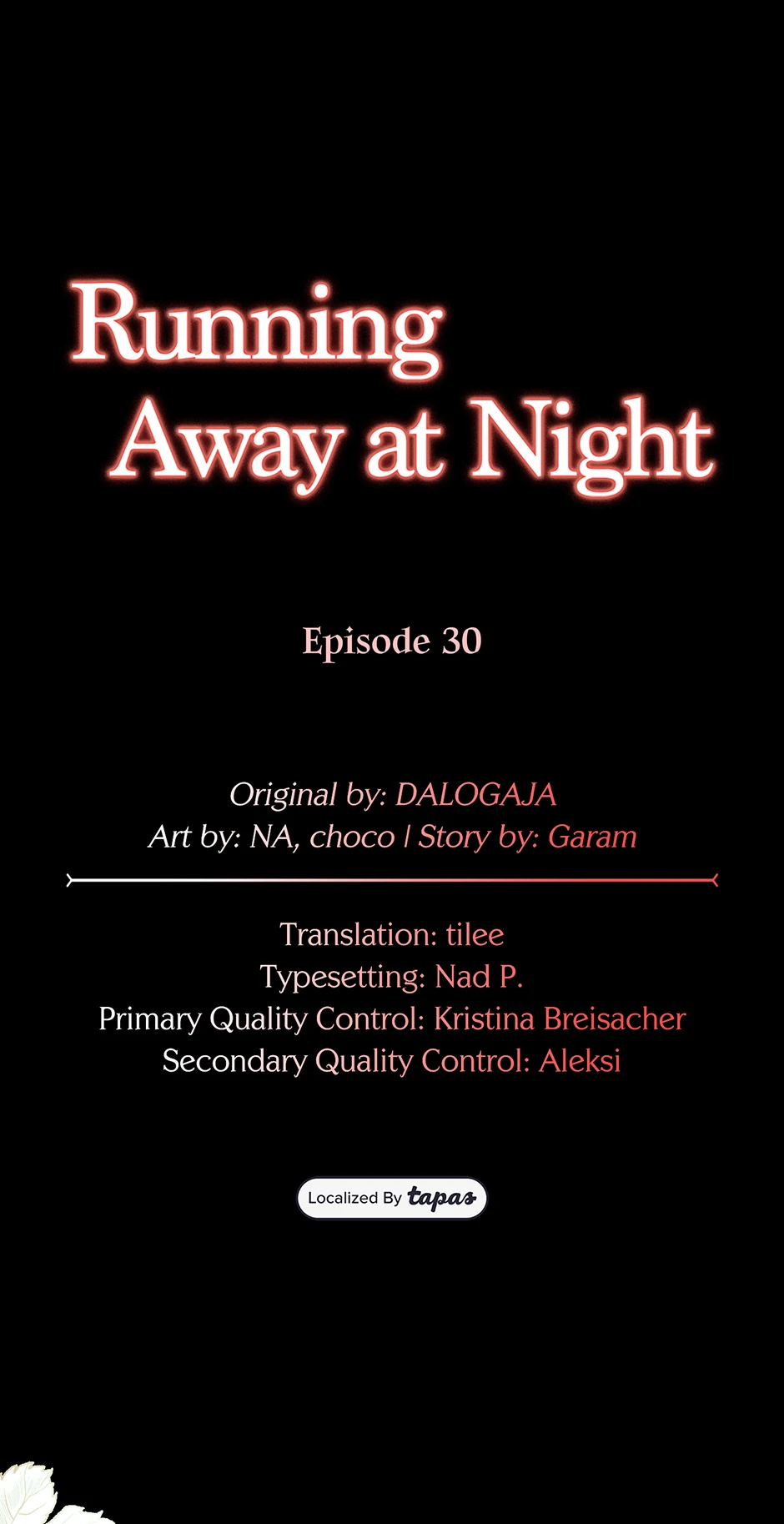 Running Away at Night chapter 30 page 1