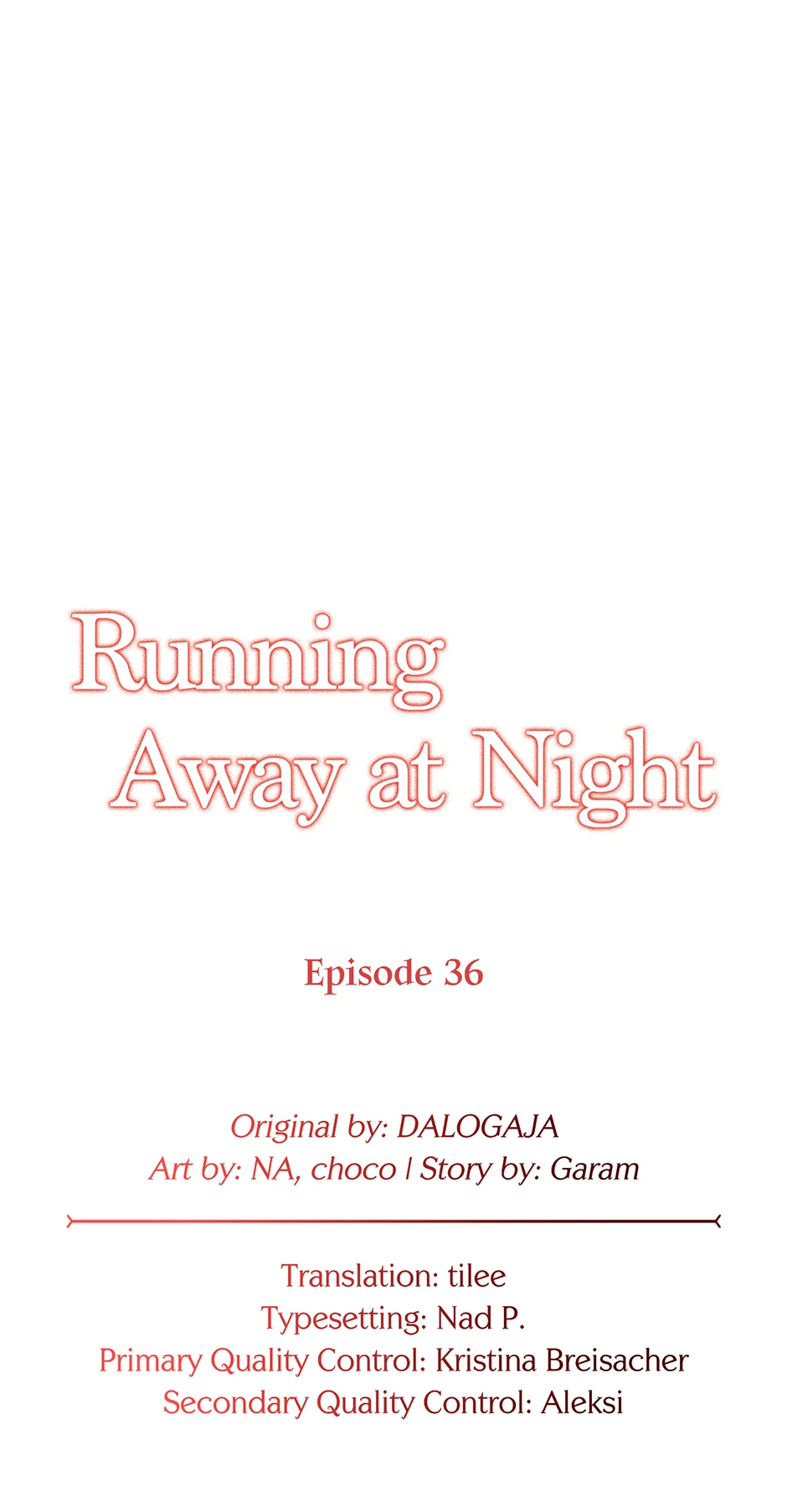 Running Away at Night chapter 36 page 1