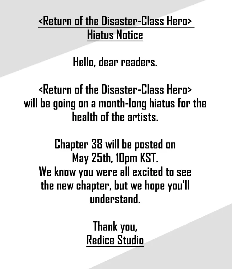 The Return of the Disaster-Class Hero chapter 37 page 1